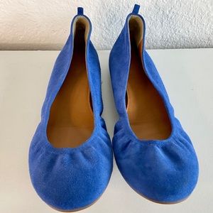 J. CrewAnya Blue Suade Ballet Flats